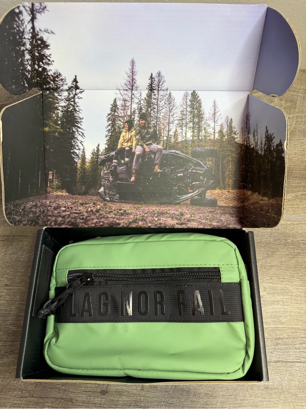 Flag Nor Fail Green Waist Pack Belt Bag Pockets Zip Closure Adjustable Strap